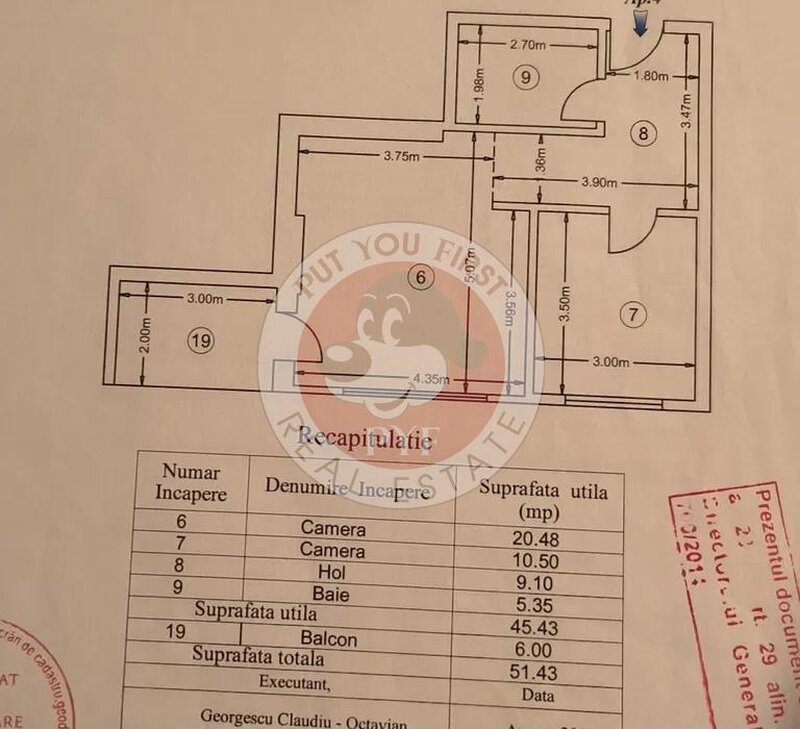 Gorjului | 2 camere | 51mp | decomandat | B10665